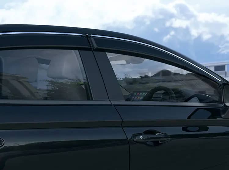 Door Visor With Chrome