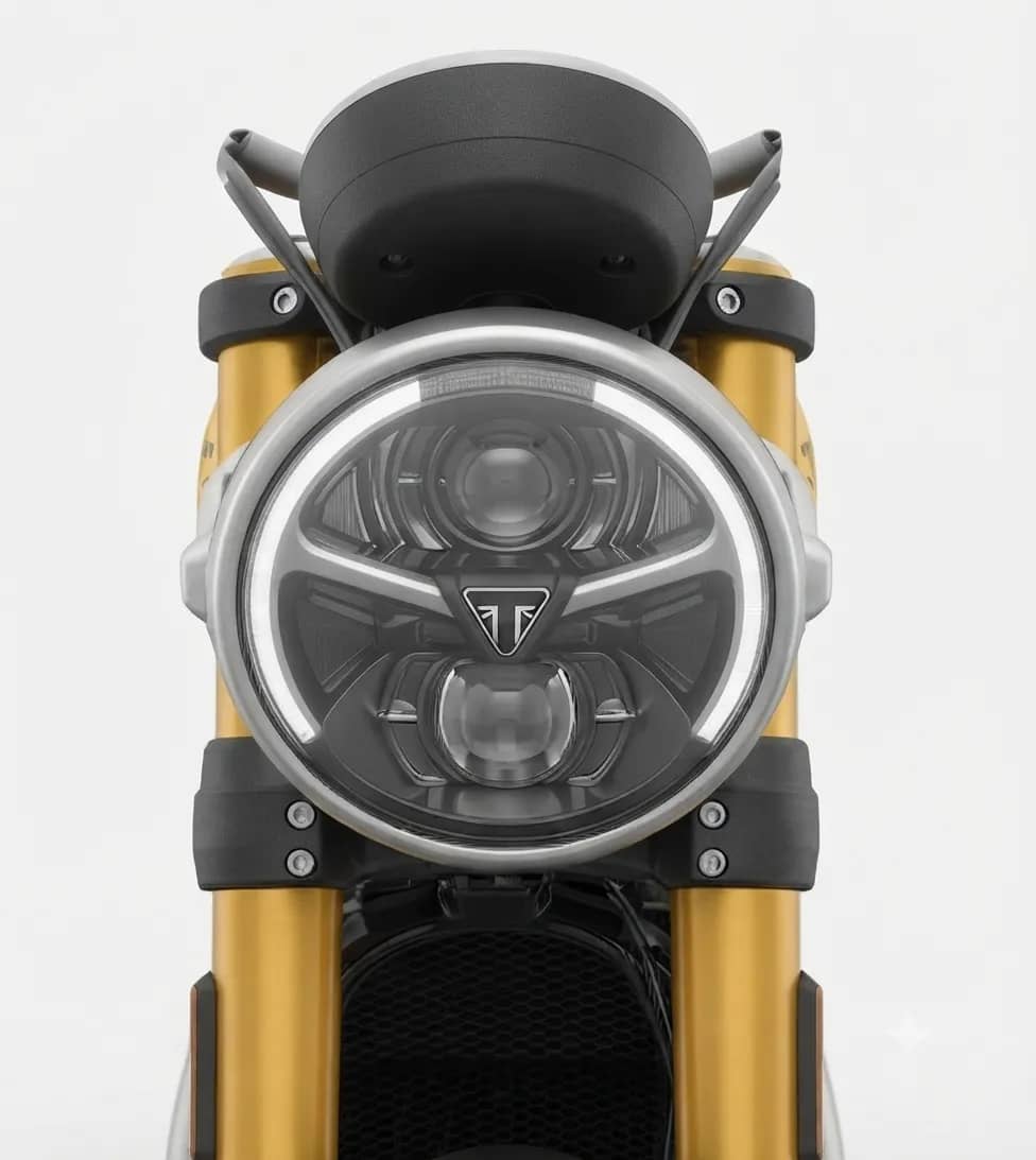 Round LED Headlamp with DRL