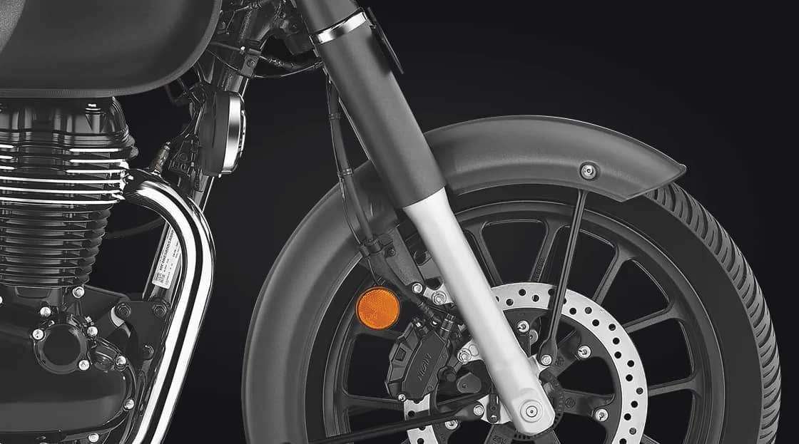 Telescopic Front Forks and Twin Hydraulic Shocks