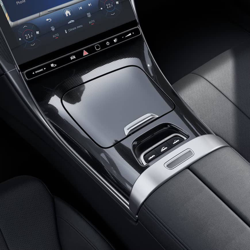 Centre Console in Black Fine Structure Look