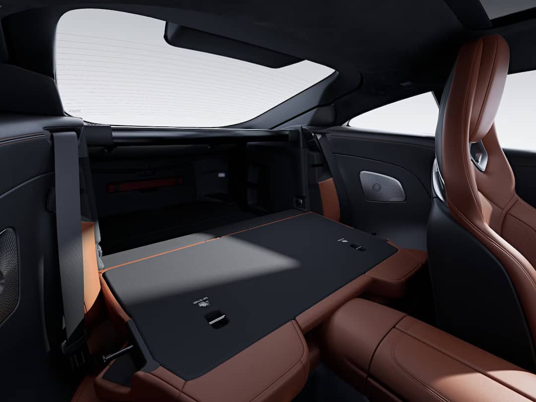Rear seats with folding backrests