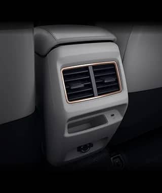 Rear AC Vents and Rear USB Ports