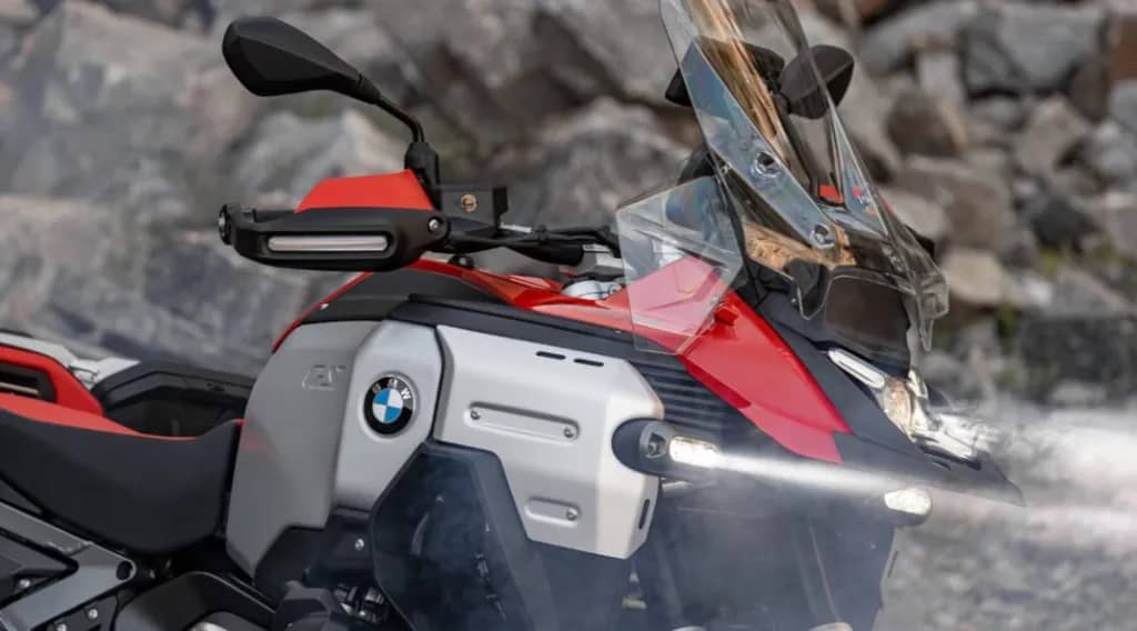 Adjustable Windscreen with Handguards and Auxiliary LED Lights