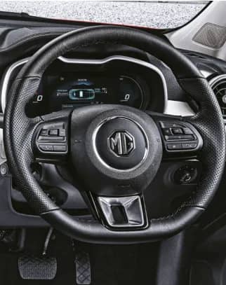 Leather Wrapped Steering Wheel With Stitching