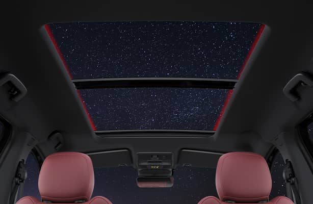 Voice Assisted Panoramic Sunroof with Mood Lighting