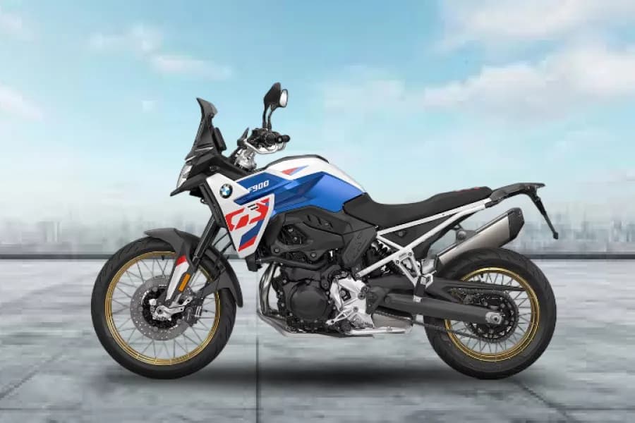BMW F900 GS Light White With Blue/Red Tape color