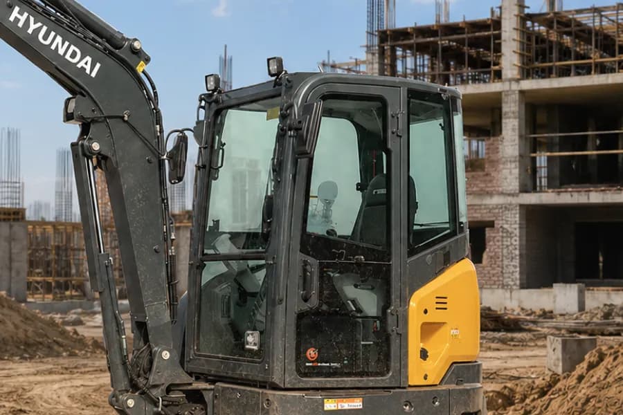 Hyundai HX 35AZ Operator Cabin View