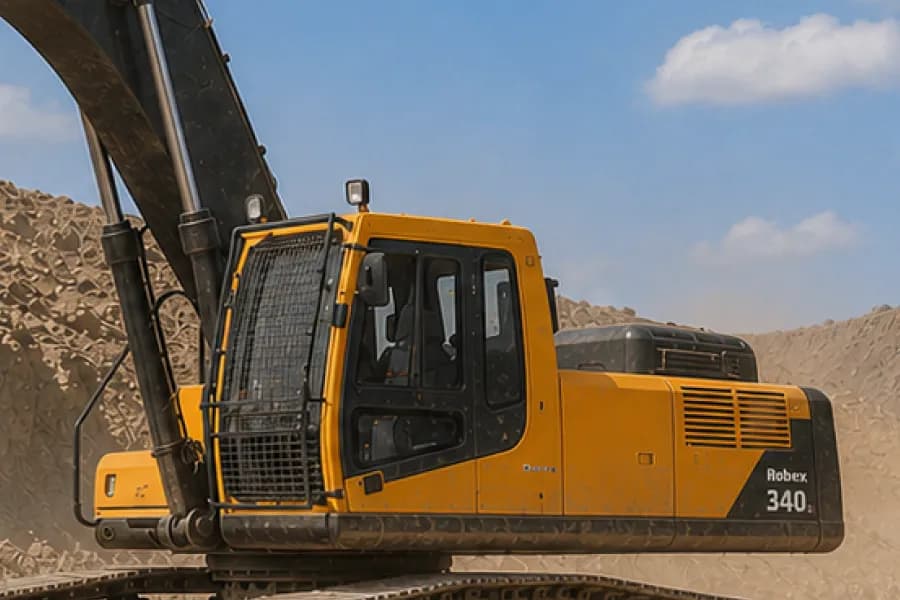 Hyundai R340L Smart Operator Cabin View