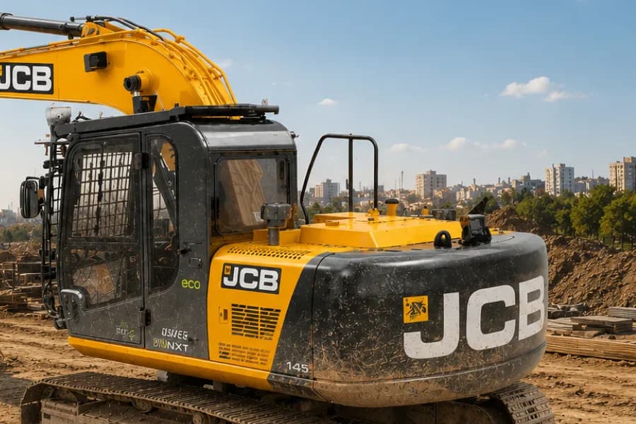 JCB NXT 145 Quarry Master Operator Cabin View