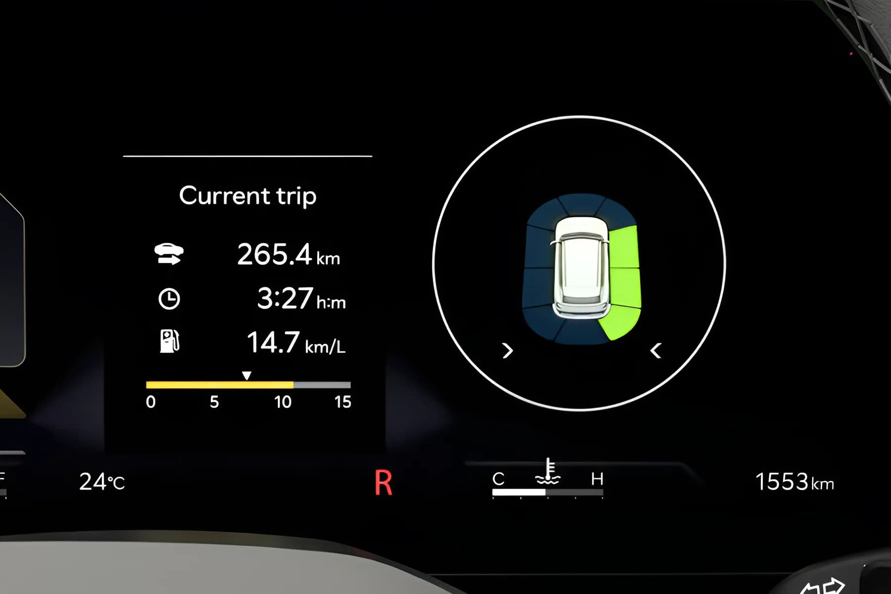 Kia Seltos Digital Instrument Cluster View