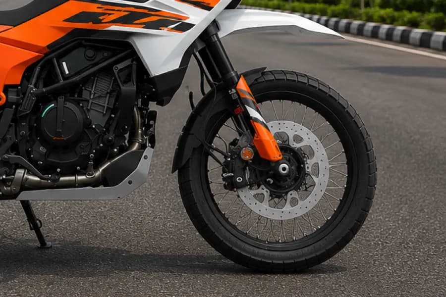 KTM 390 Adventure S Front Wheel View