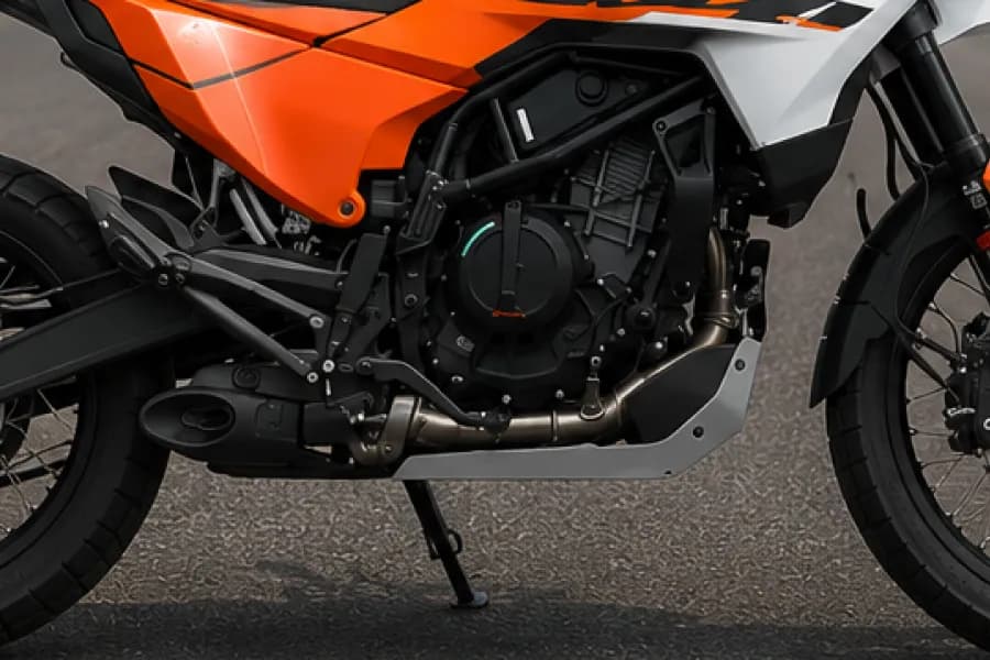 KTM 390 Adventure S Engine & Exhaust View