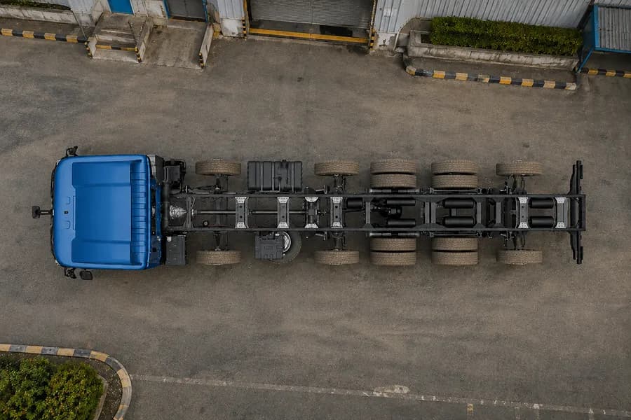 Mahindra Blazo i TRK 49 10x2 5 Axle Chassis Top Angle View