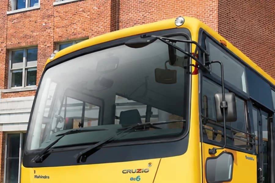Mahindra Cruzio School Windshield View