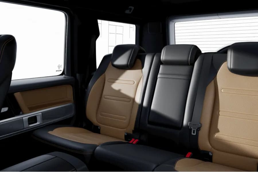 Mercedes Benz G Class SUV Rear Seats With Black Leather Upholstery View