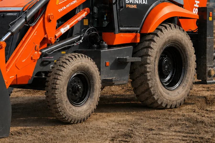 Tata Hitachi Shinrai Prime Tyres View