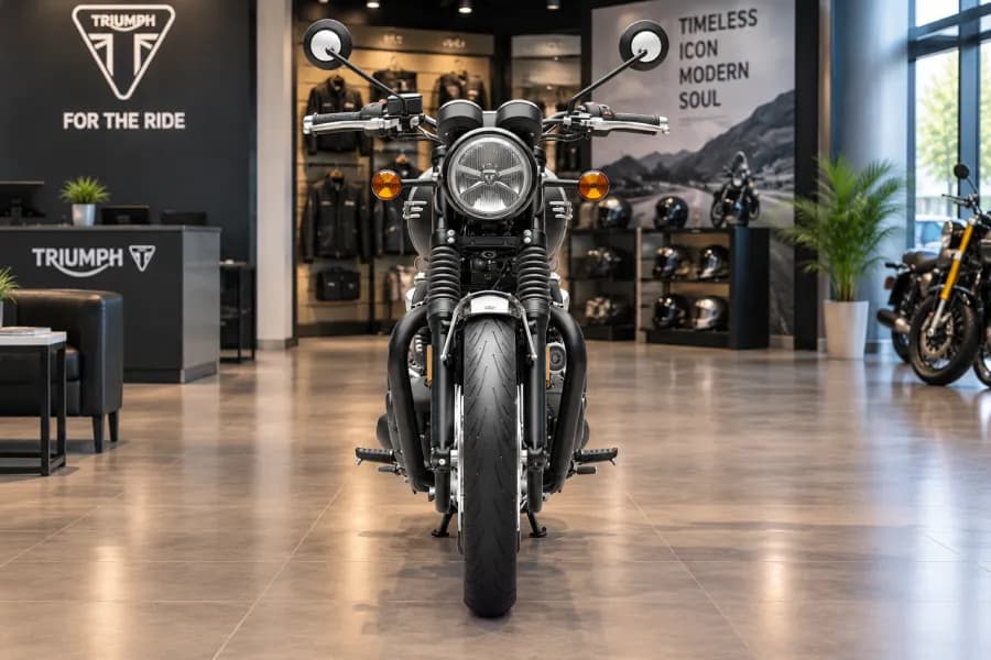 Triumph Bonneville T120 Black Front View
