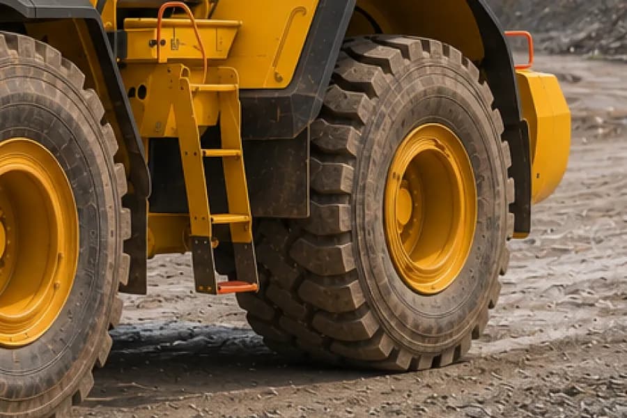 Volvo L120H Rear Wheel View