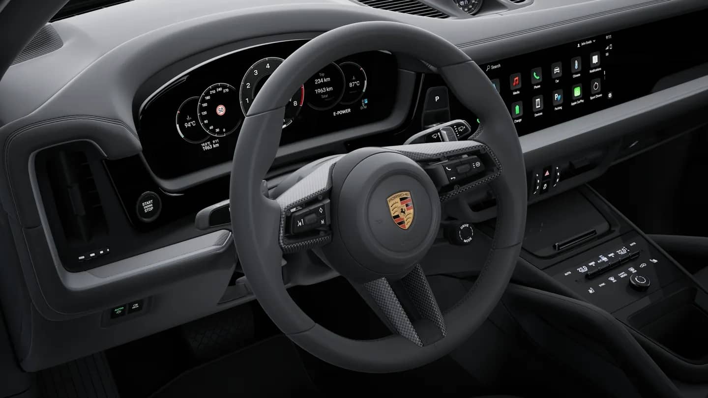 Leather steering wheel