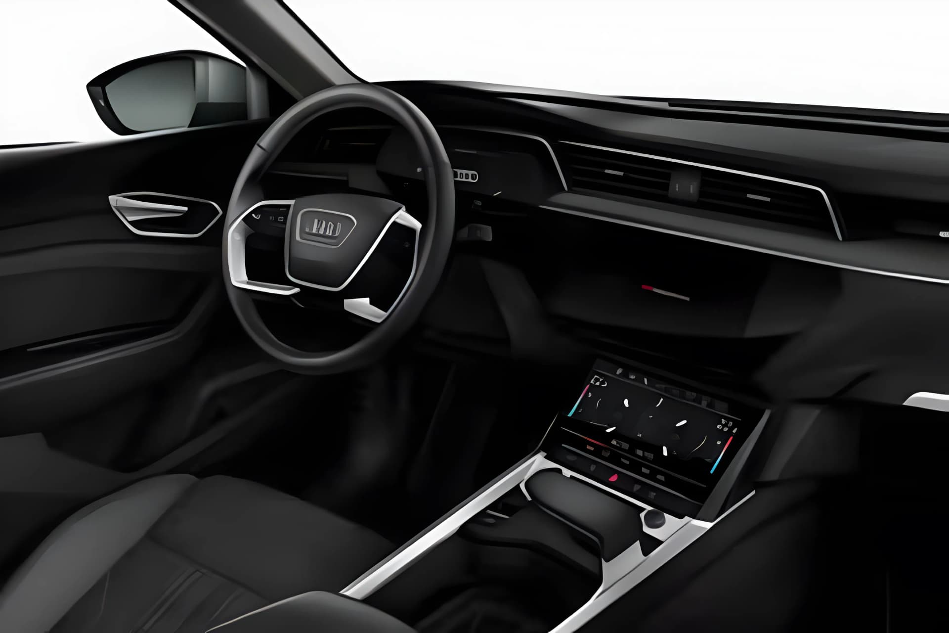 Audi Q8 E Tron EV Steering View