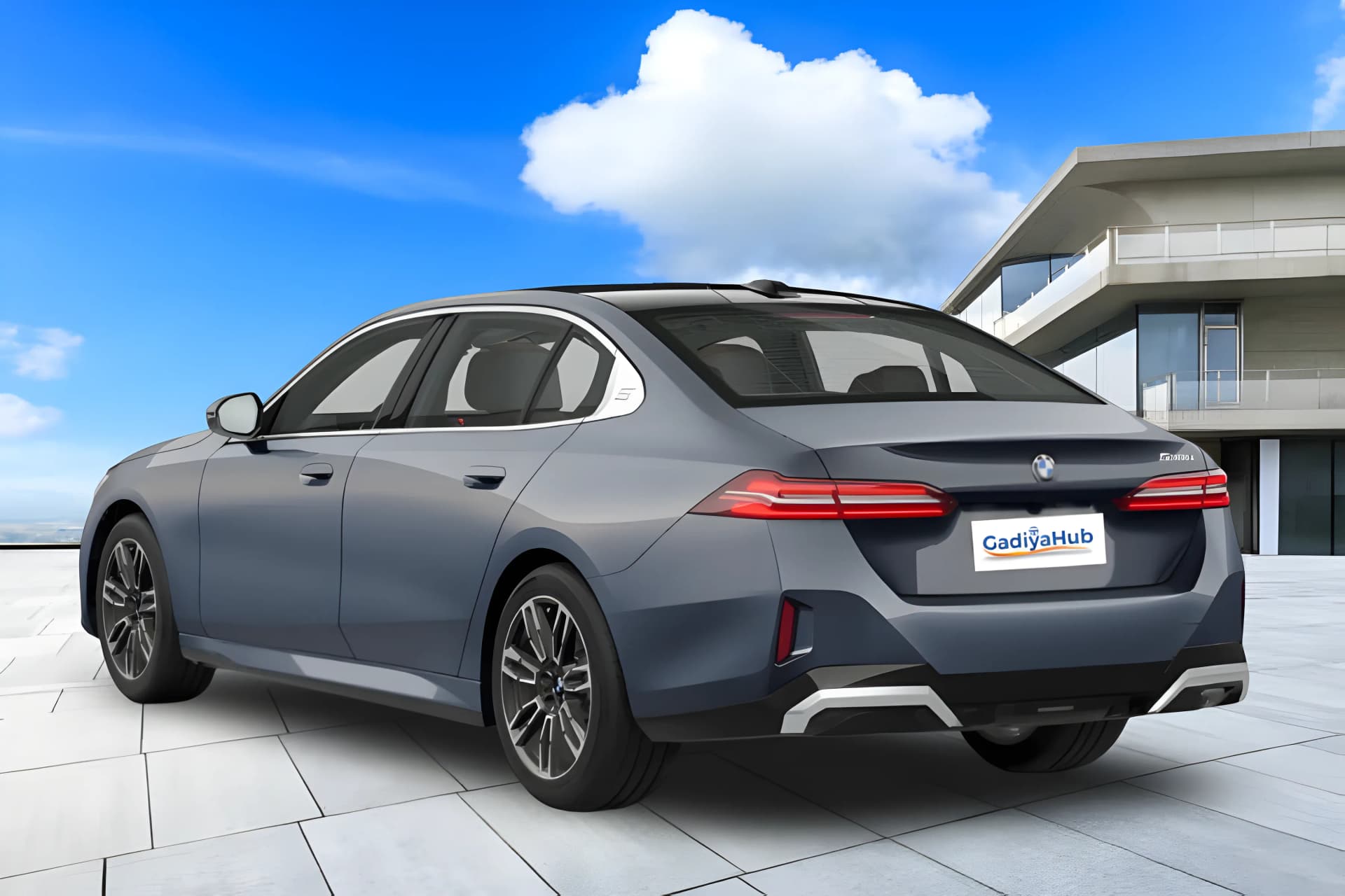 BMW 5 Series LWB Rear Left View