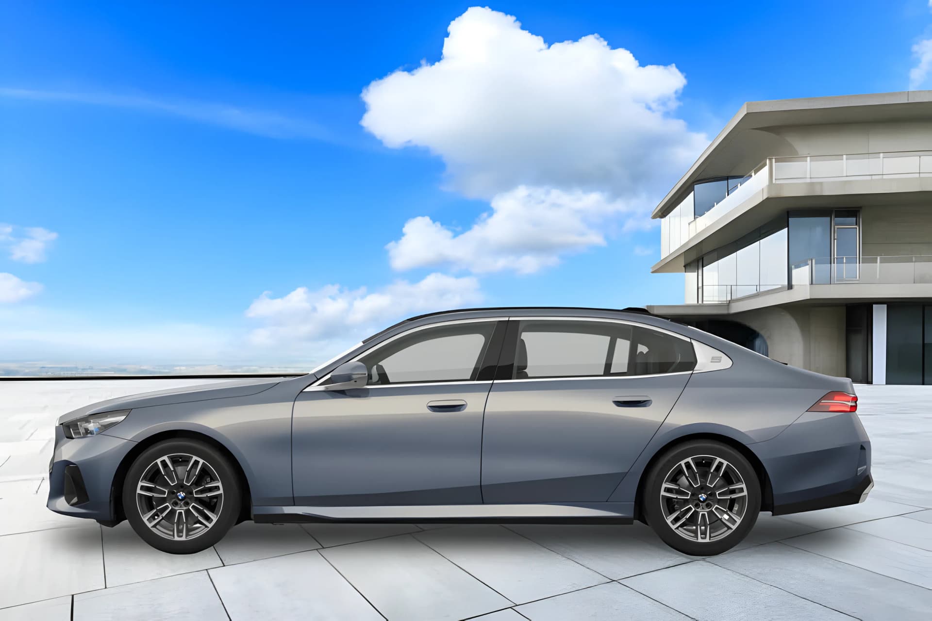 BMW 5 Series LWB Left Side View