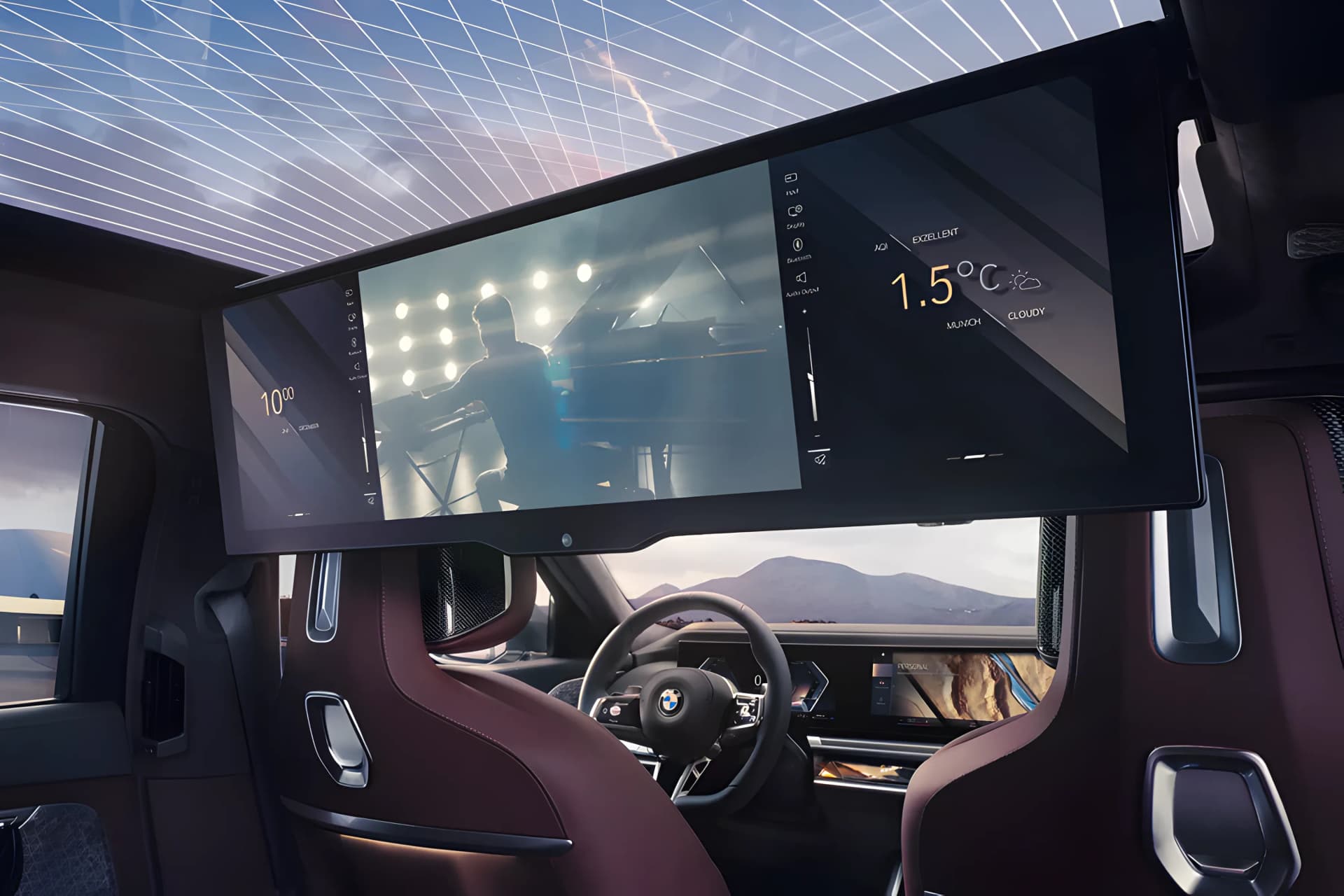 BMW 7 Series Rear Seat Infotainment System View
