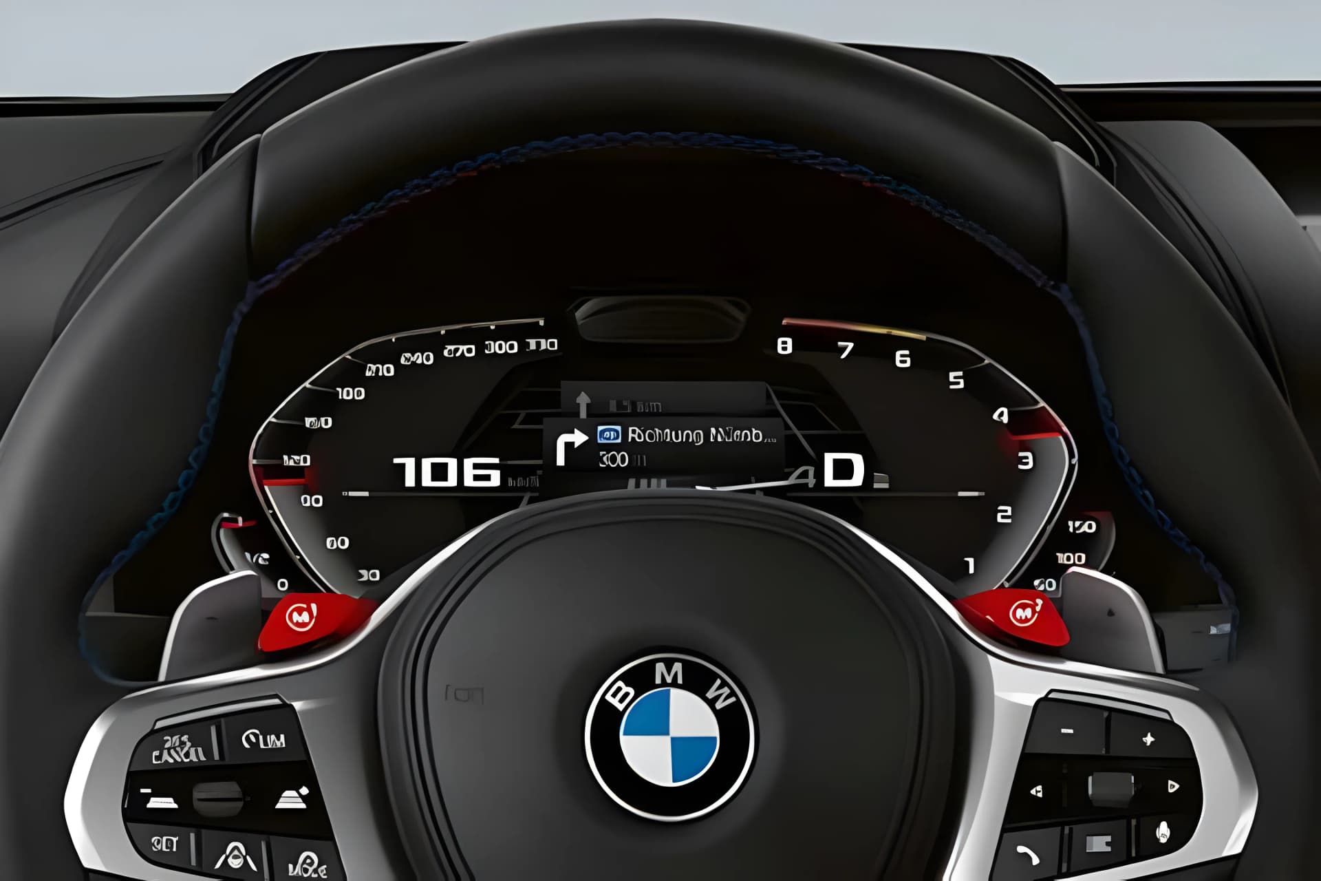 BMW M8 Coupe Competition Digital Cluster View