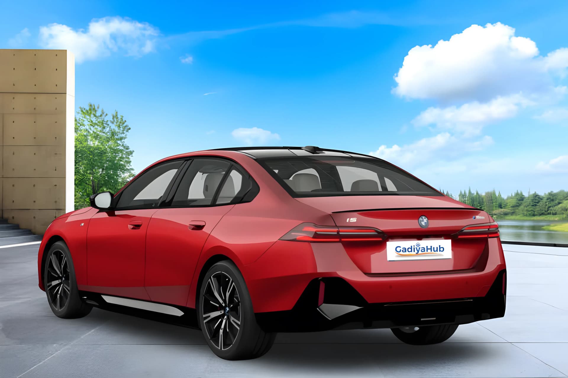 BMW i5 EV Rear Left View