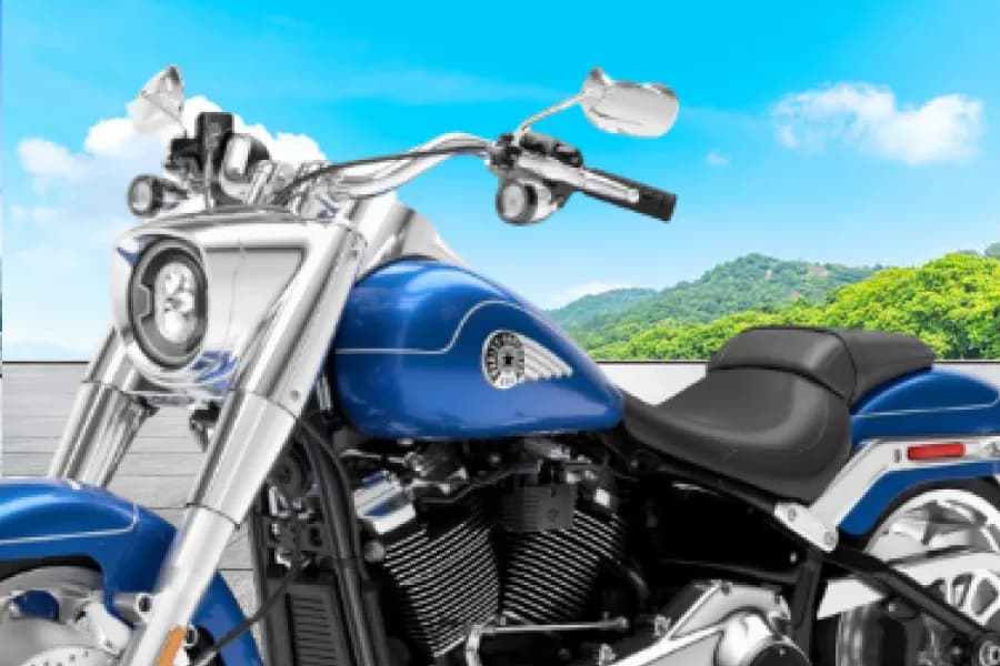 Harley Davidson Fat Boy Headlight View