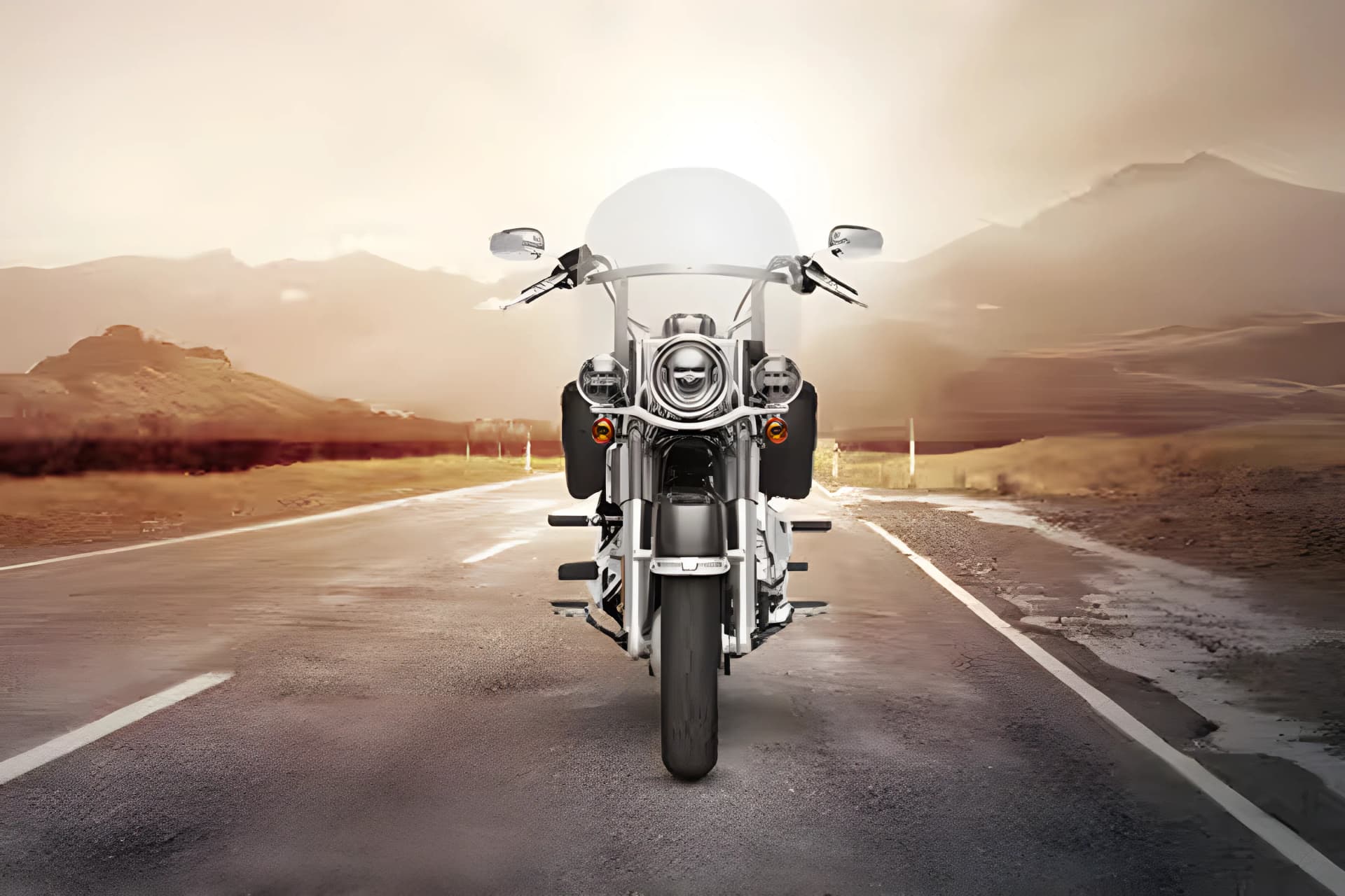 Harley Davidson Heritage Classic Front View