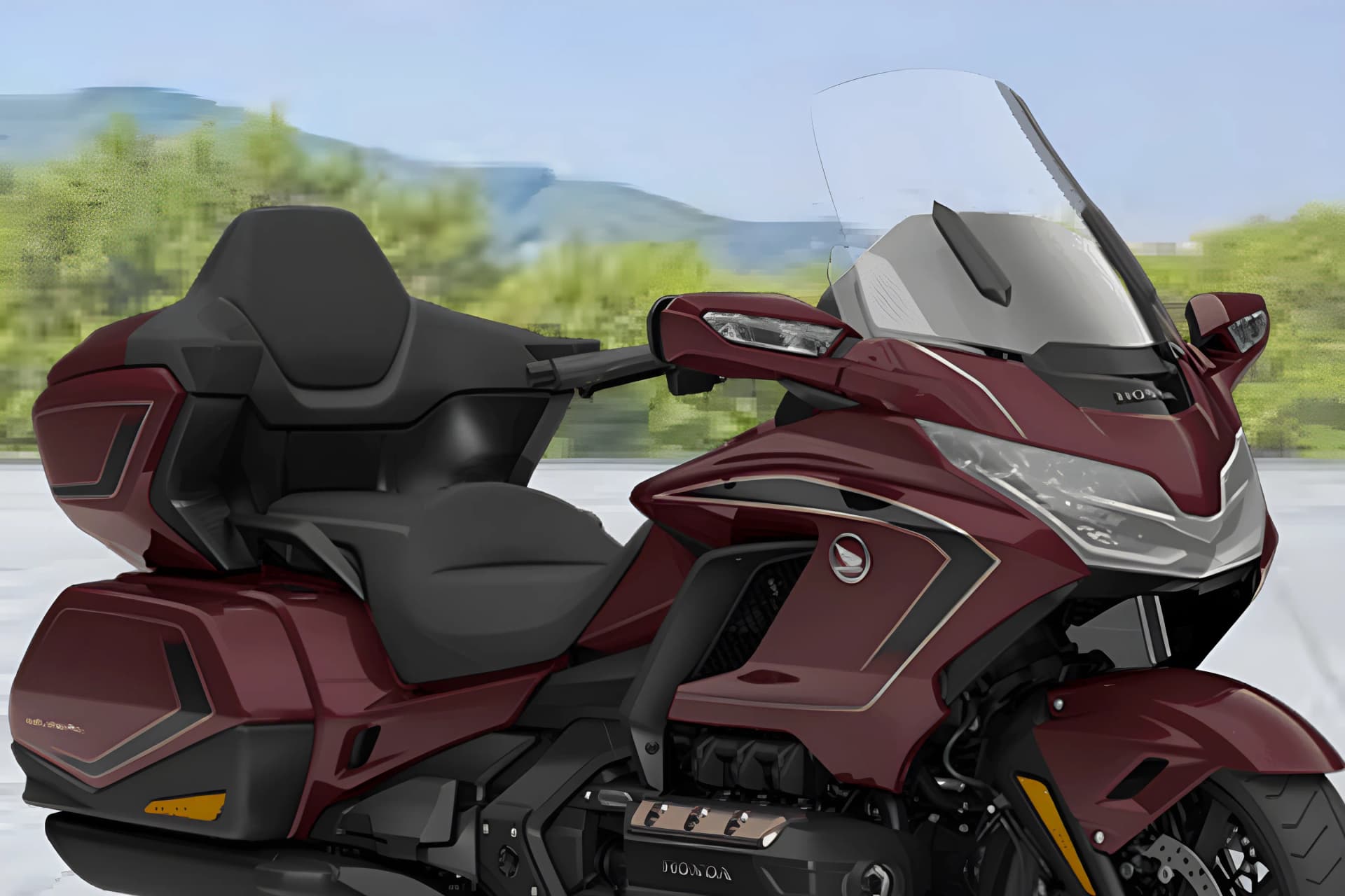 Honda Goldwing Tour Headlight View