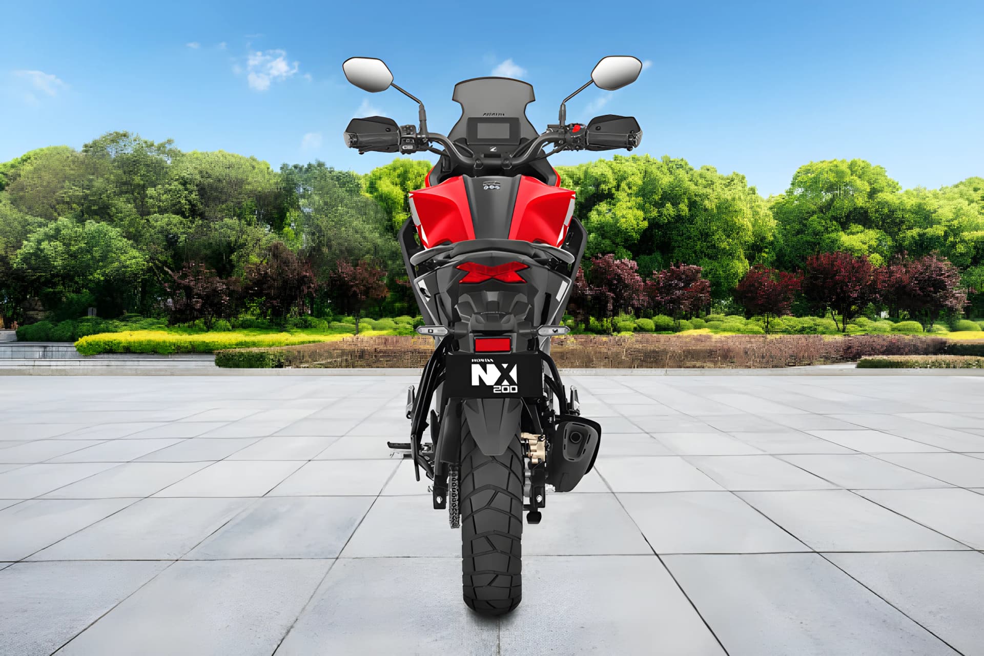 Honda NX 200 Rear View
