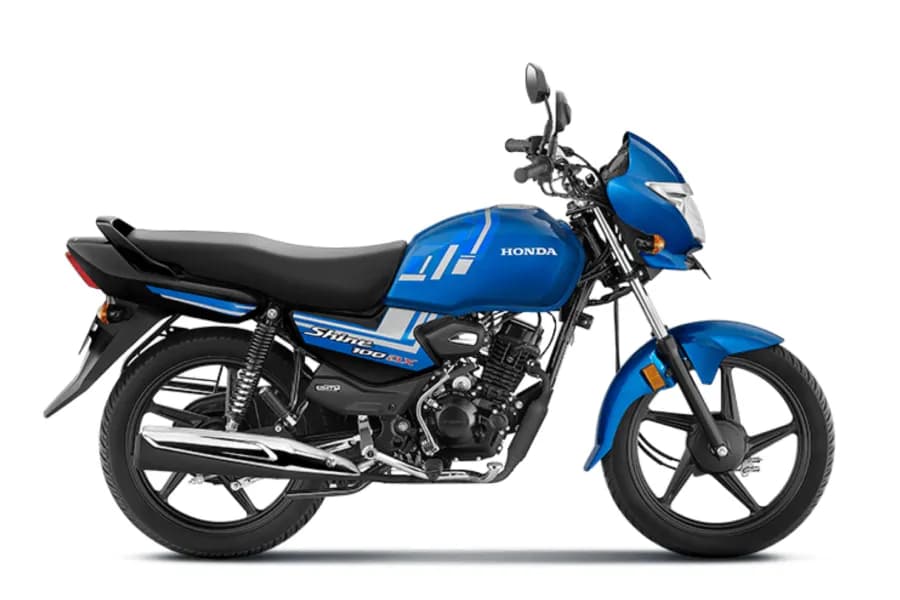 Honda Shine 100 DX Athletic Blue Metallic color