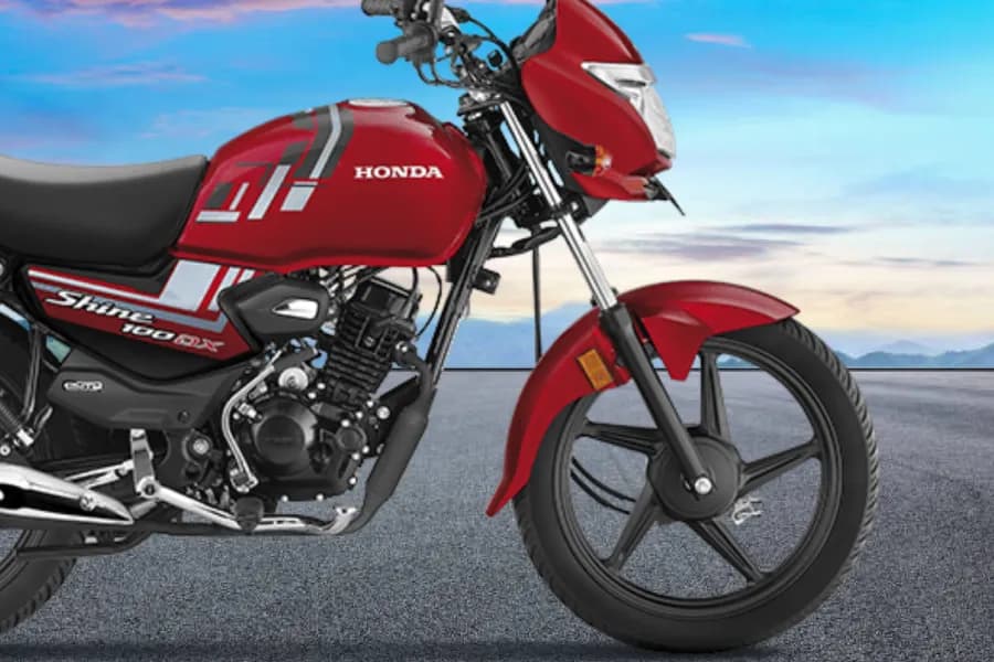 Honda Shine 100 DX Front Wheel View