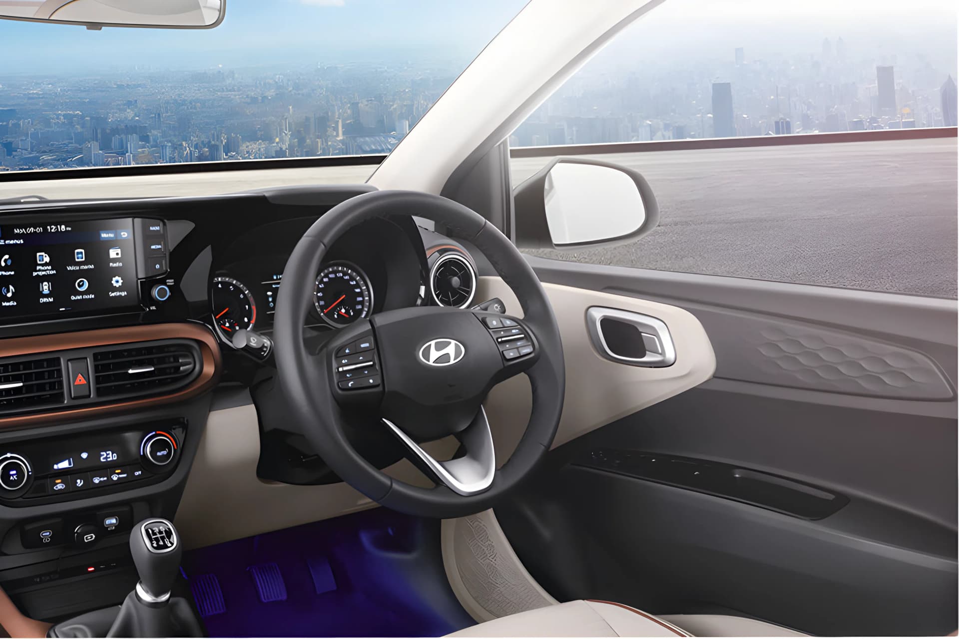 Hyundai Aura Power Steering Wheel View