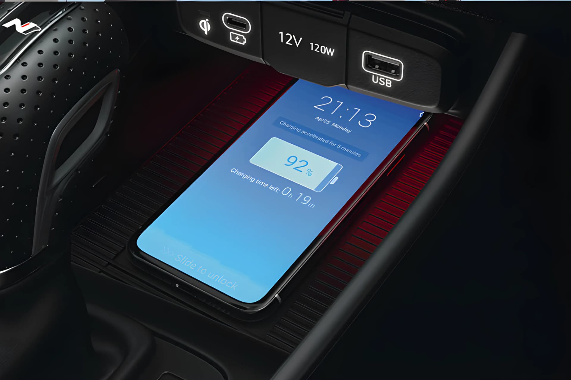 Hyundai i20 N Line Wireless Charger View