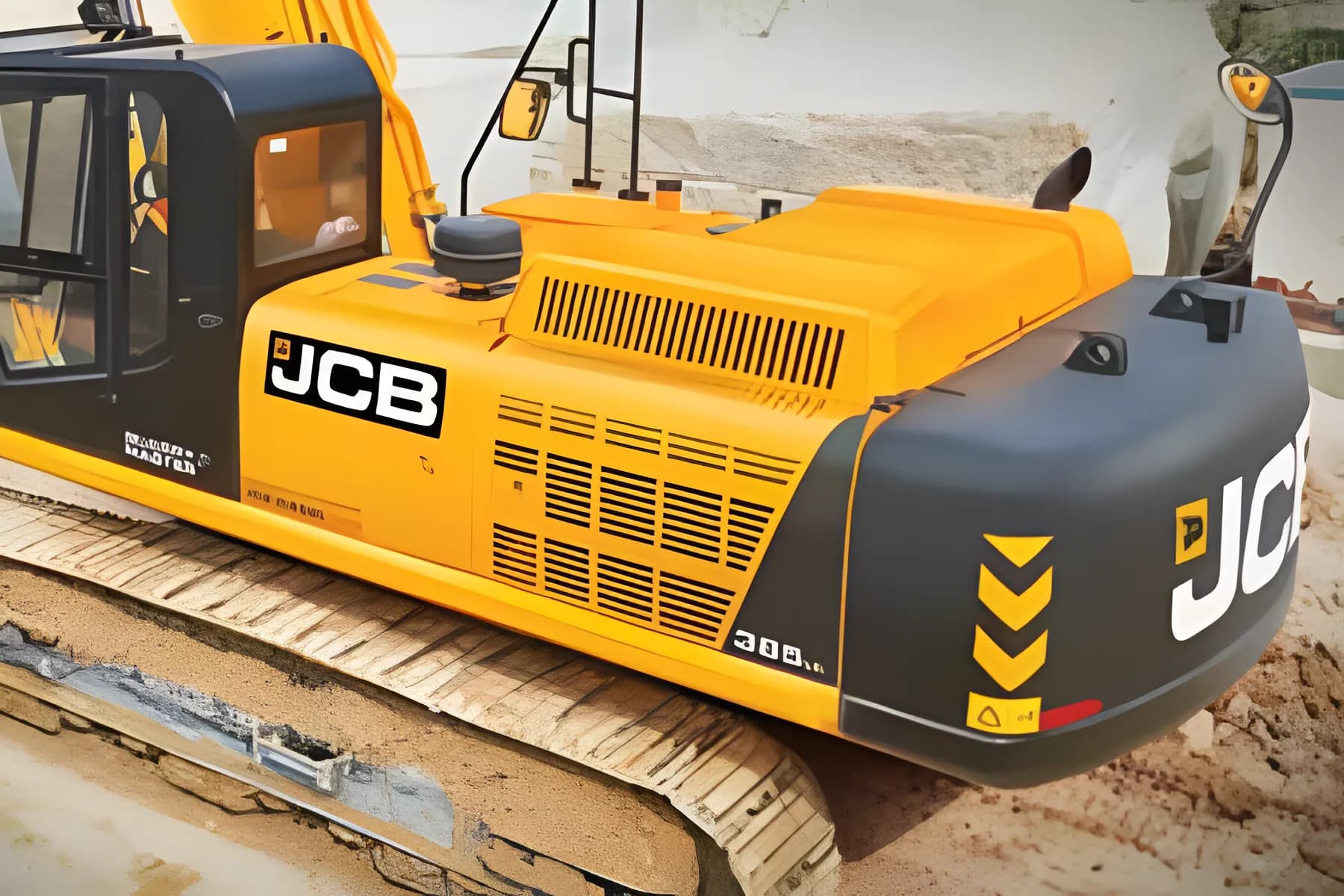 JCB 385LC Quarry Master Counterweight View