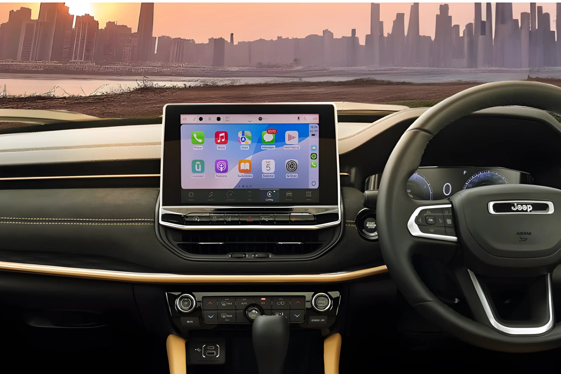 Jeep Meridian Infontainment System View