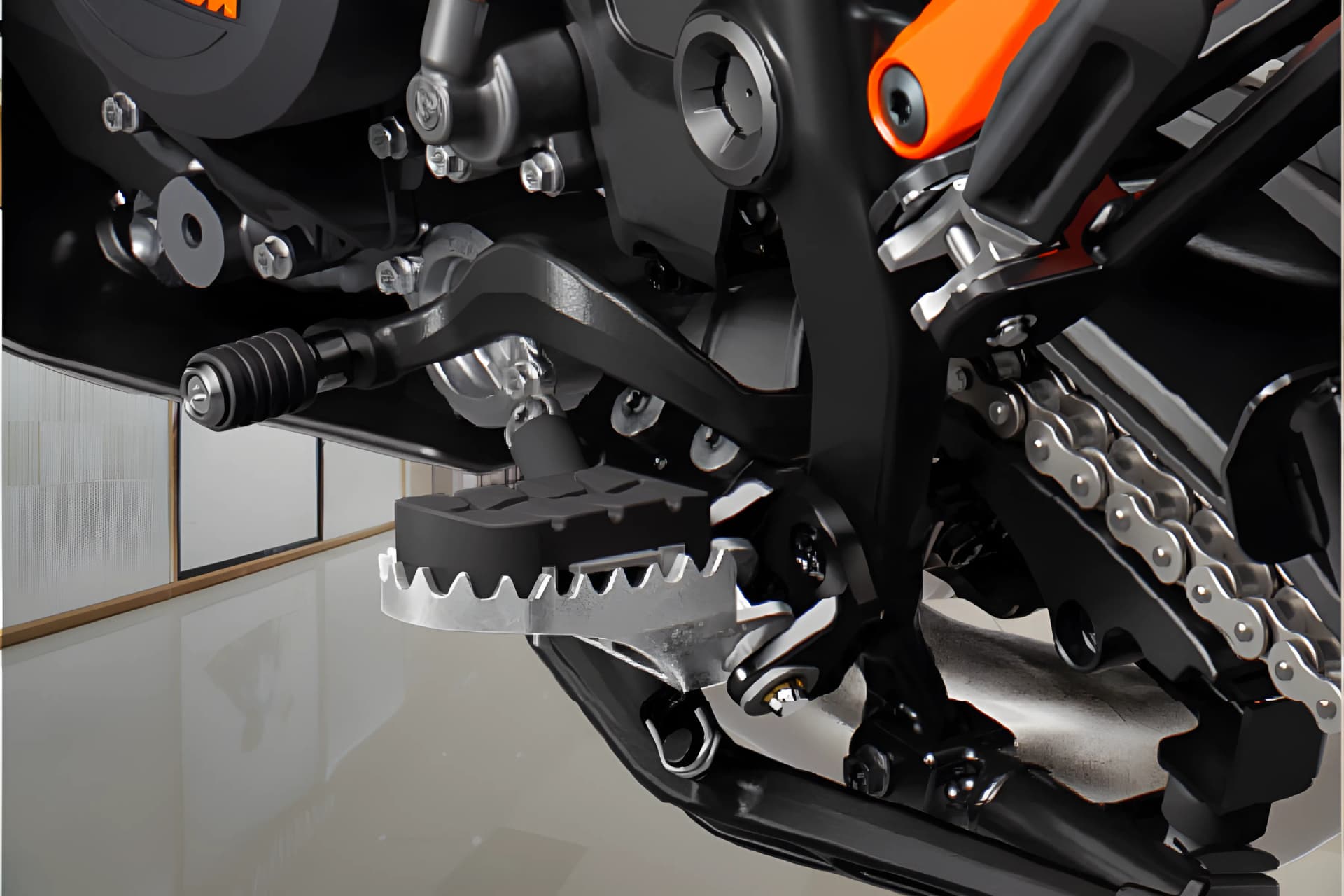 KTM 1290 Super Adventure S Gear Lever View