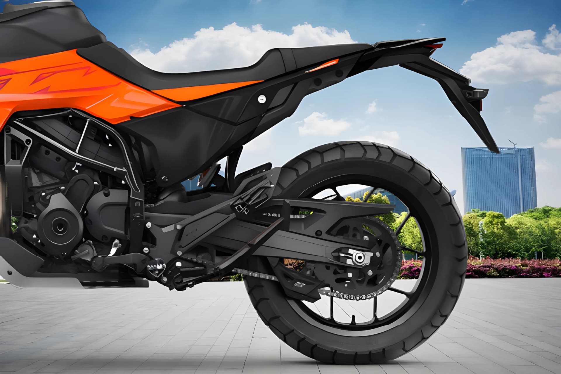 KTM 250 Adventure Rear Wheel View