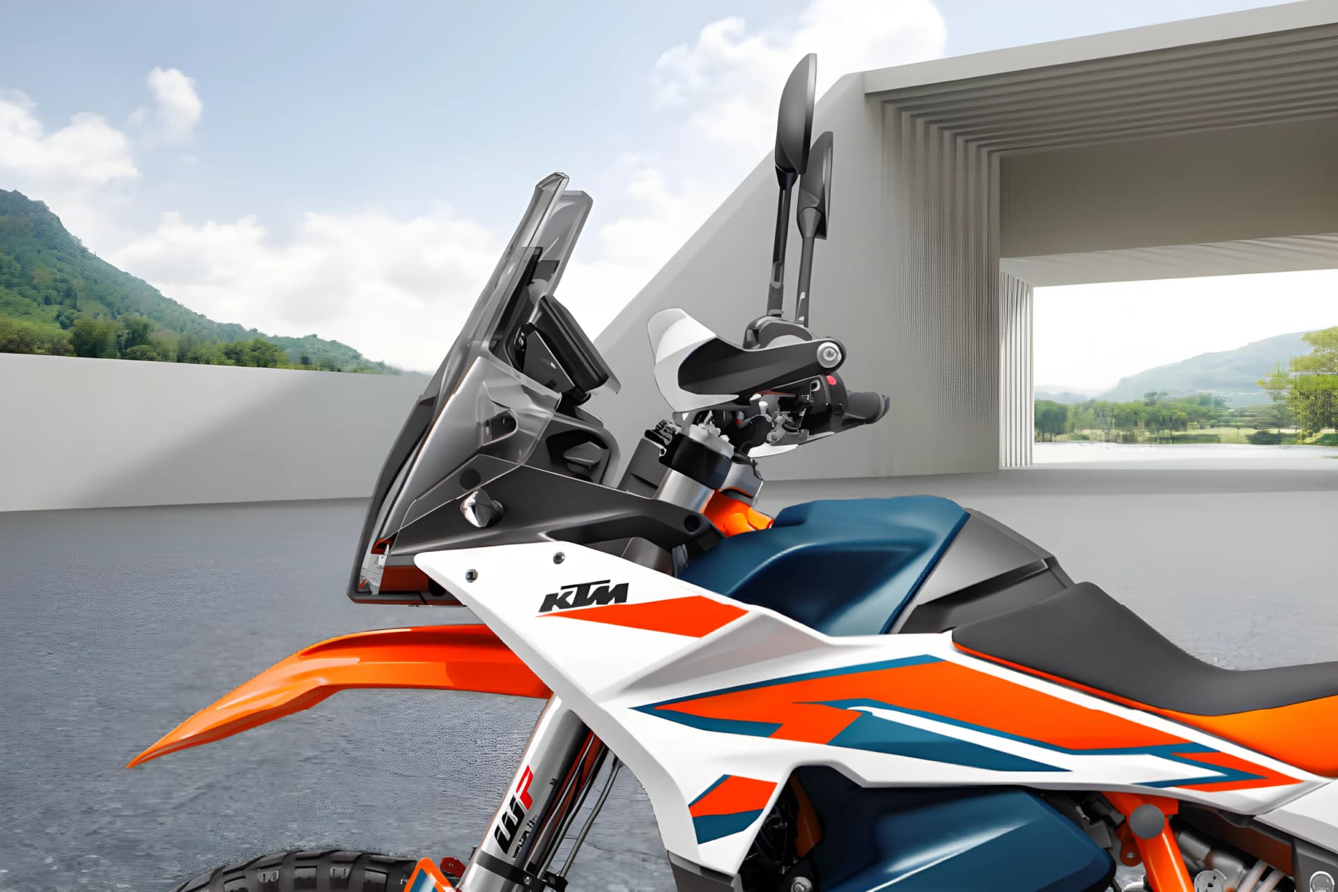KTM 890 Adventure R Fuel Tank View