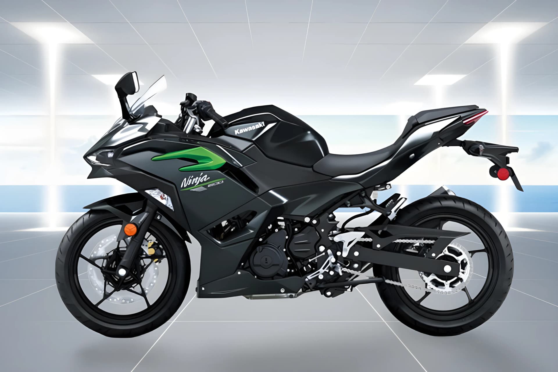 Kawasaki Ninja 500 Left Side View