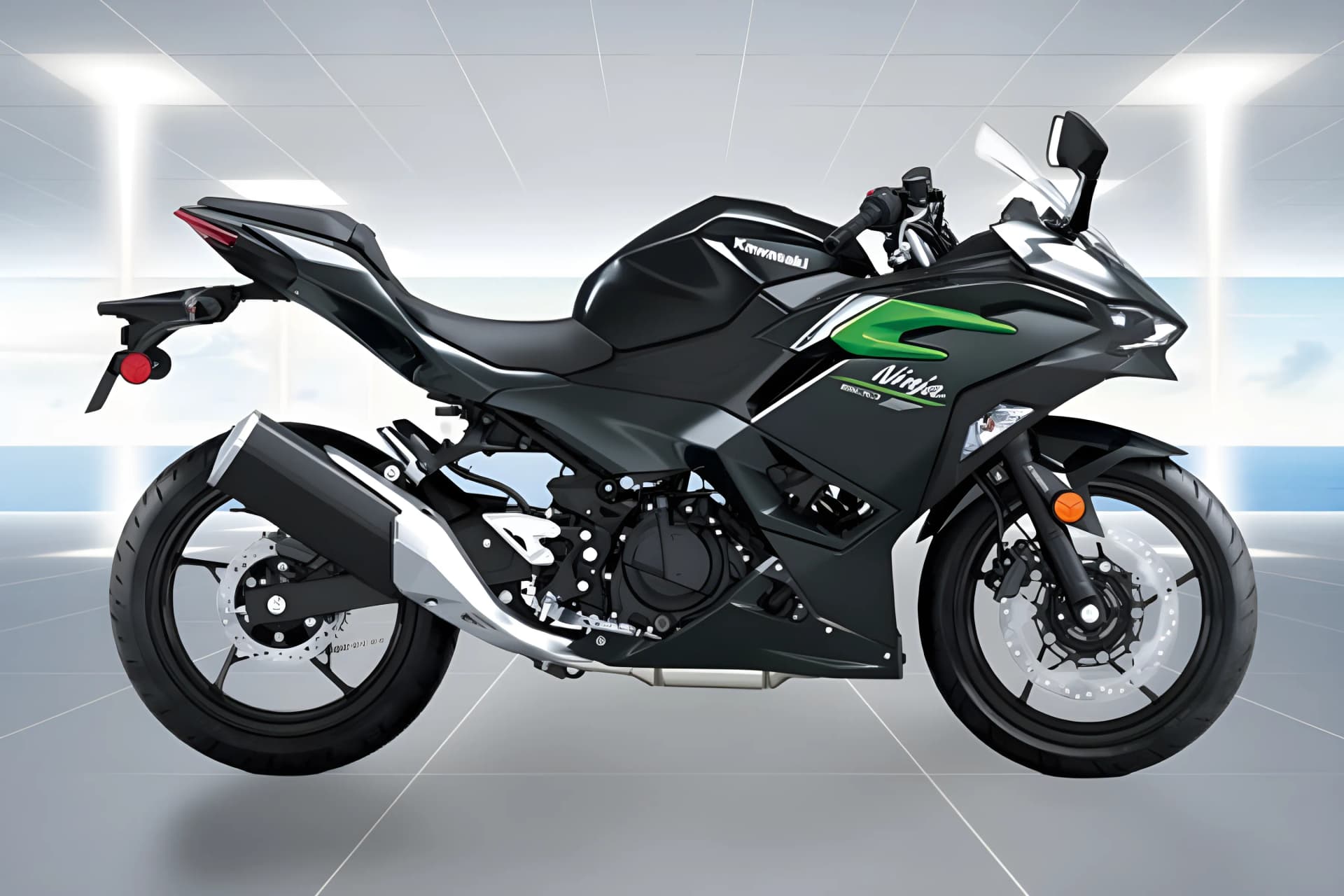 Kawasaki Ninja 500 Right Side View