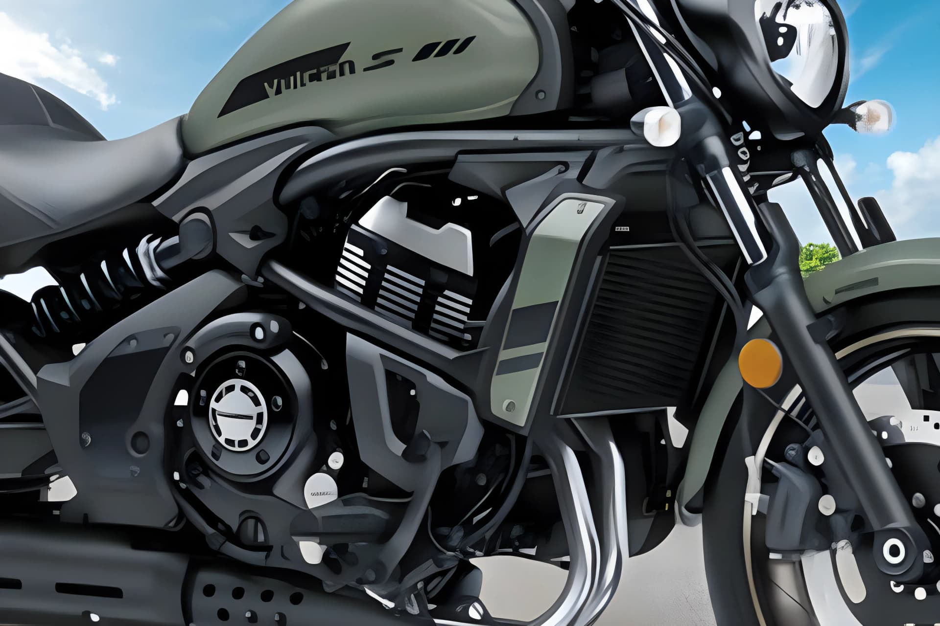 Kawasaki Vulcan S Engine View
