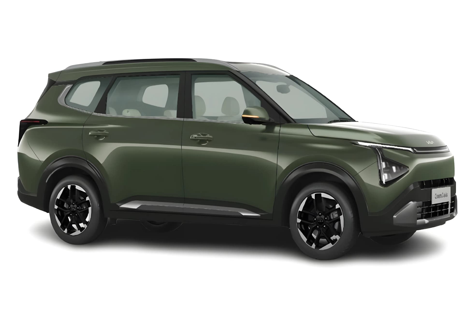 Kia Carens Clavis Pewter Olive color