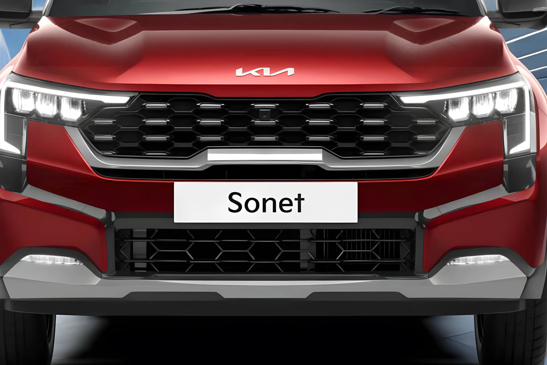 Kia Sonet Front Grille View