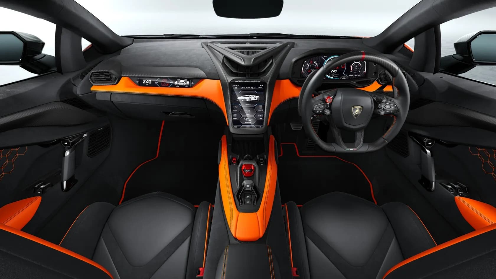 Lamborghini Revuelto Hybrid Dashboard View