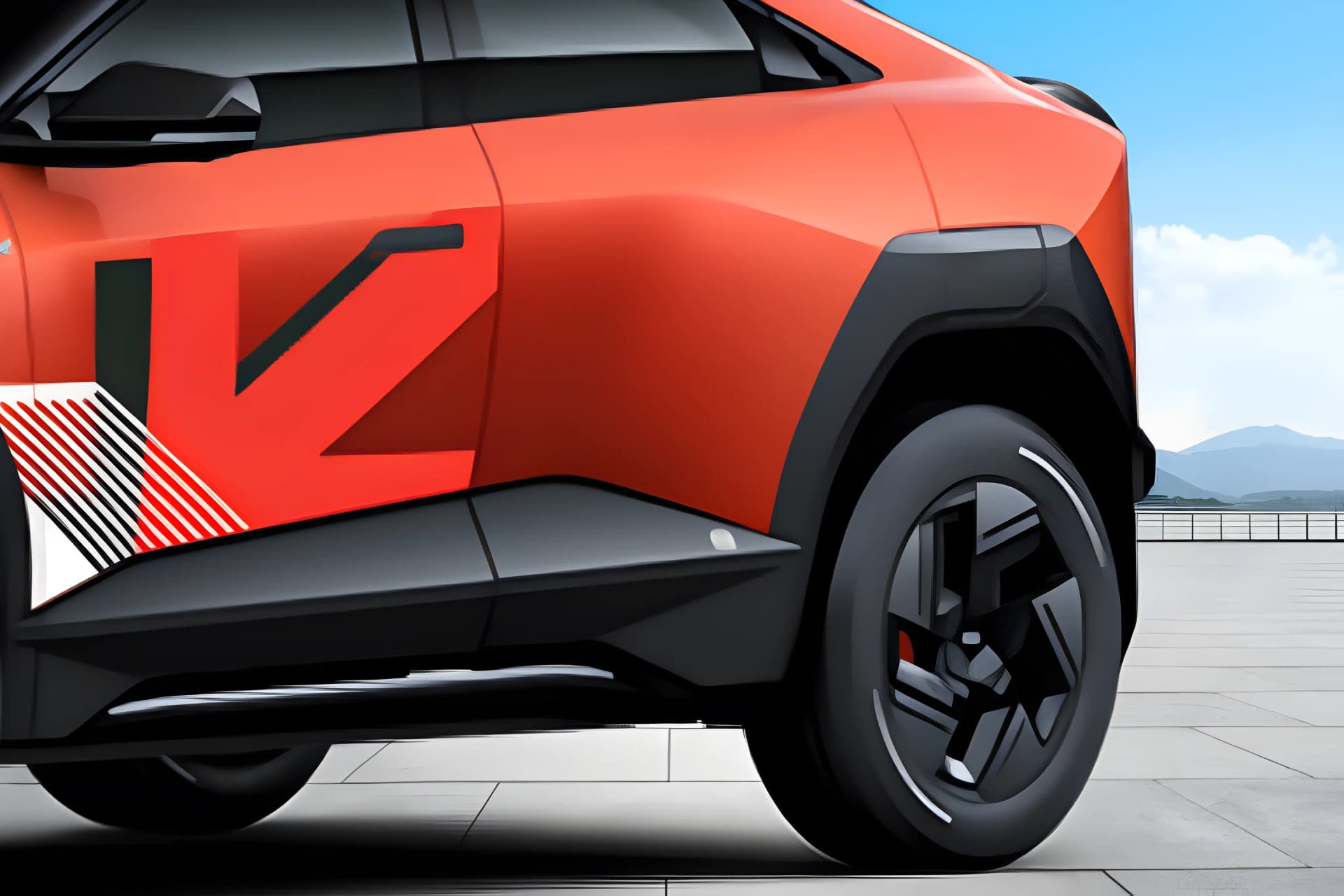 Mahindra BE6 FE EV Rear Wheel View