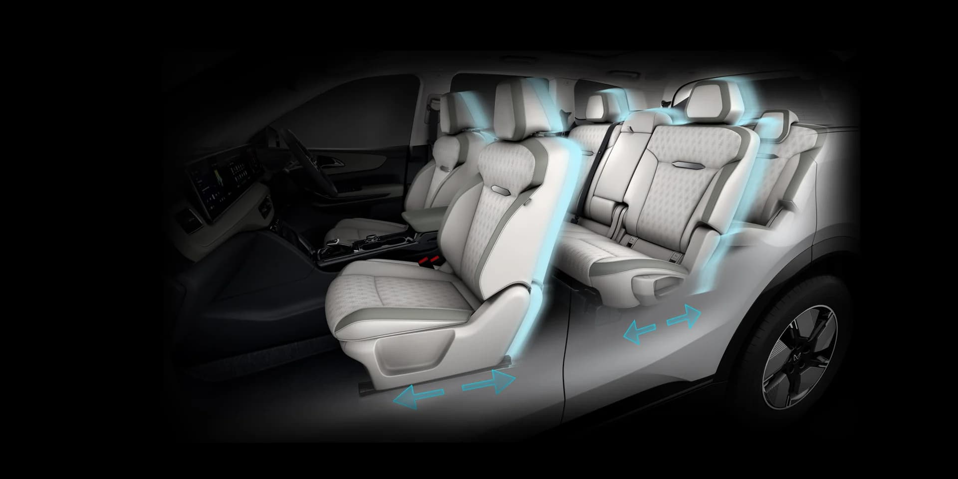 Mahindra XEV 9S EV Sliding Seats View